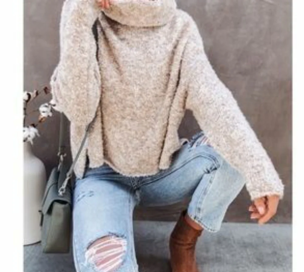 Sincerely Jules Cowl Neck Crop Sweater